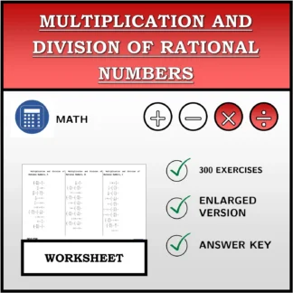 Worksheet: Multiplication and Division of Rational Numbers