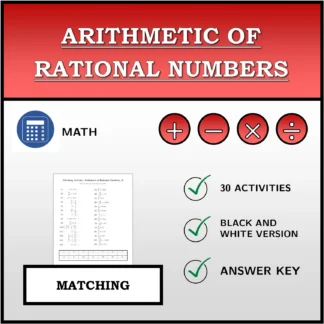 Matching activity: Arithmetic of Rational Numbers