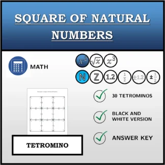 Tetromino: Square Of Natural Numbers