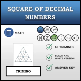 Trimino: Square Of Decimal Numbers