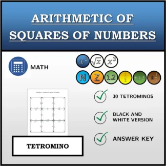 Tetromino: Arithmetic Of Squares Of Numbers