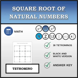 Tetromino: Square Root Of Natural Numbers
