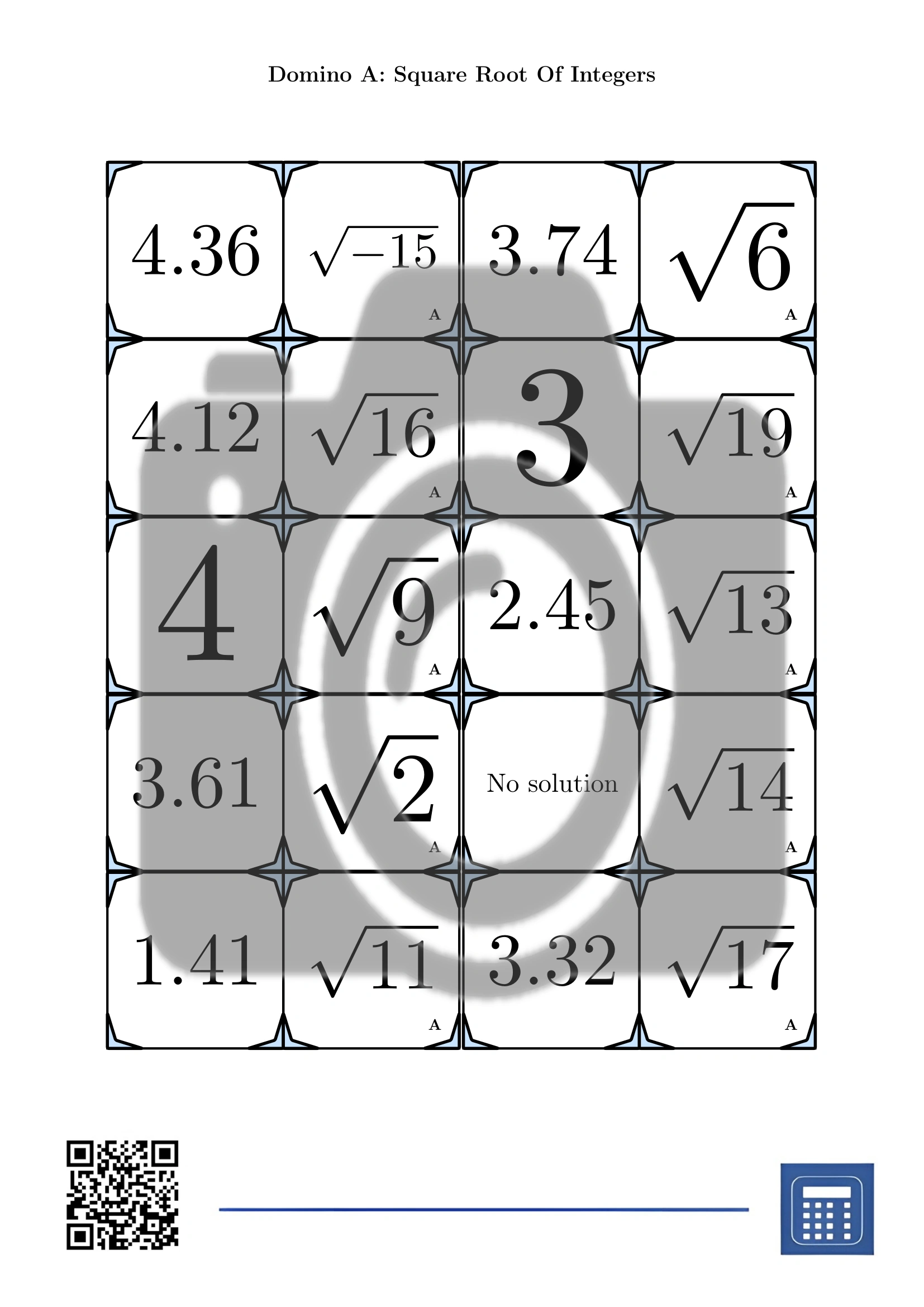 Domino: Square Root Of Integers - Image 2