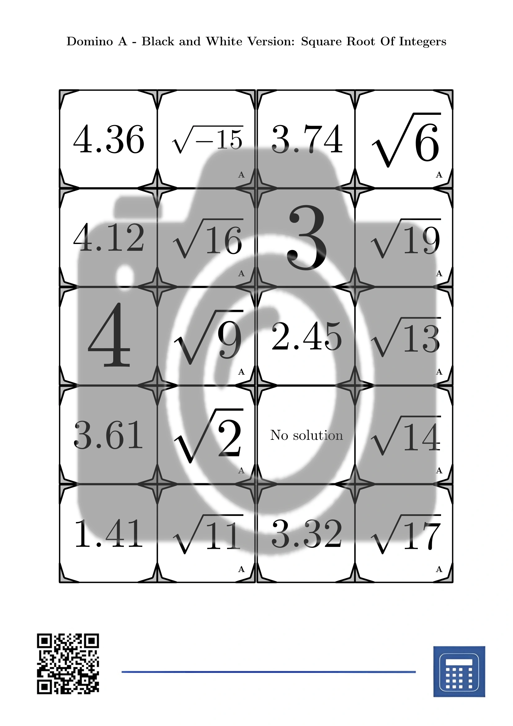 Domino: Square Root Of Integers - Image 3