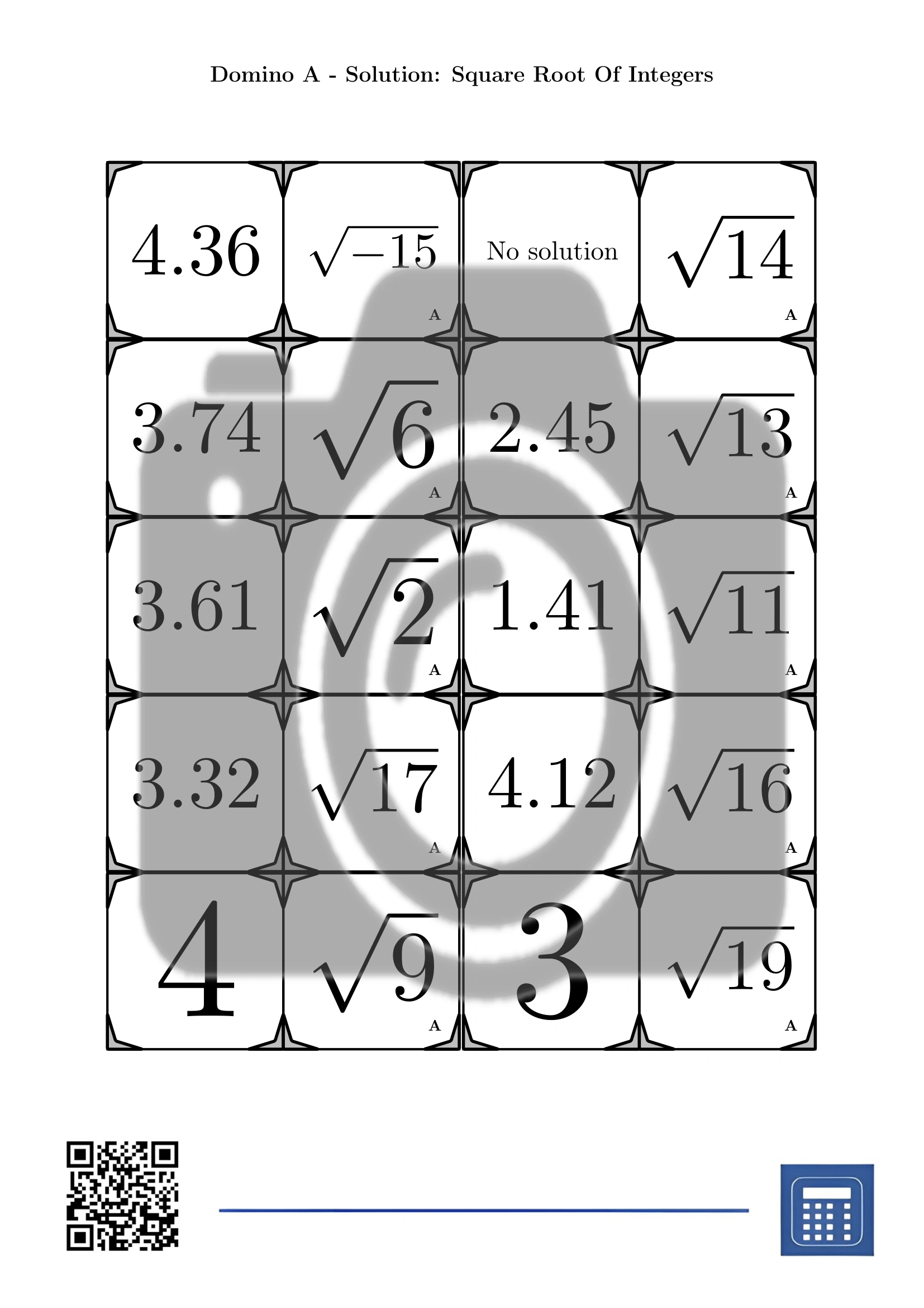 Domino: Square Root Of Integers - Image 4
