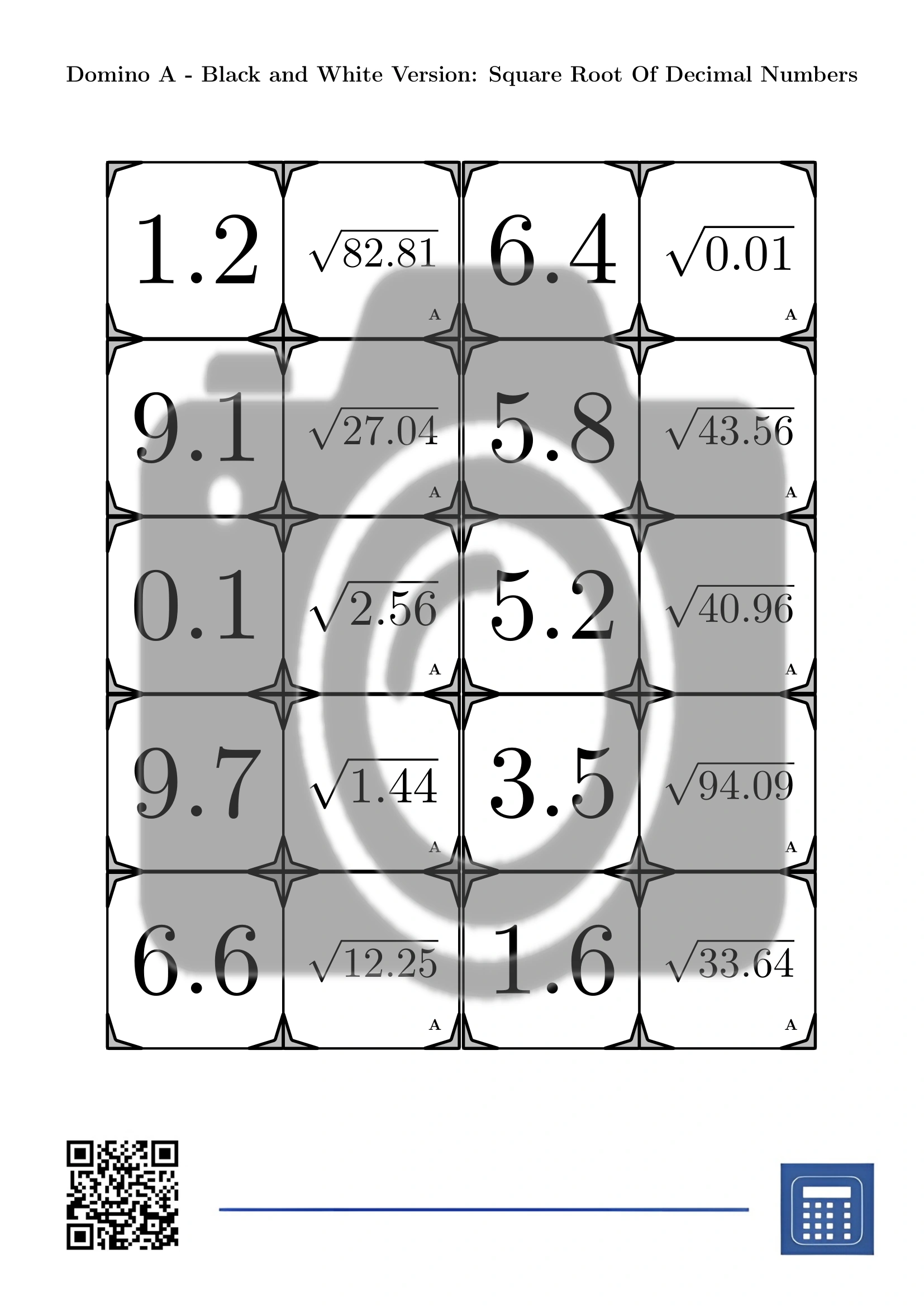 Domino: Square Root Of Decimal Numbers - Image 3