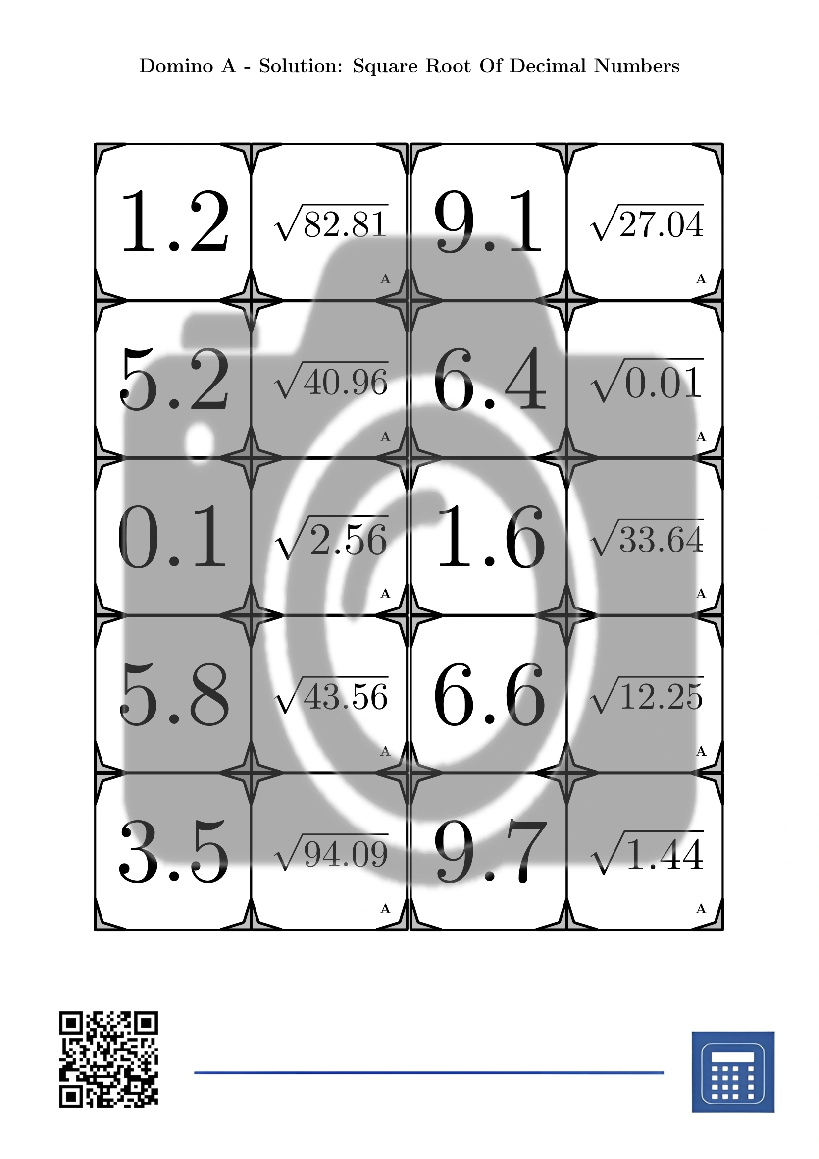 Domino: Square Root Of Decimal Numbers - Image 4