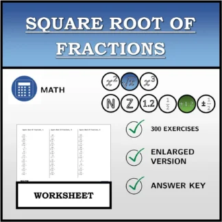 Worksheet: Square Root Of Fractions