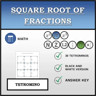 Tetromino: Square Root Of Fractions
