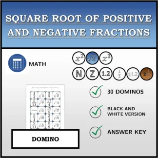 Domino: Square Root Of Positive and Negative Fractions