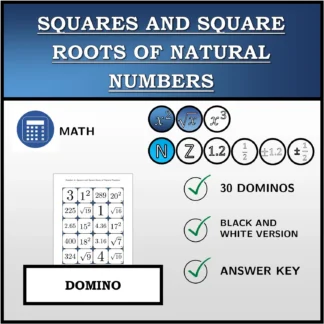 Domino: Squares and Square Roots of Natural Numbers