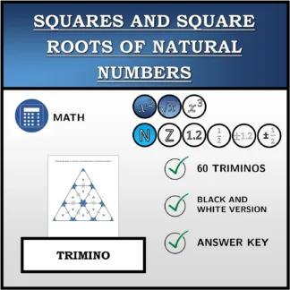 Trimino: Squares and Square Roots of Natural Numbers