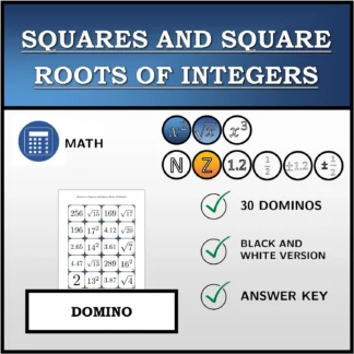 Domino: Squares and Square Roots of Integers