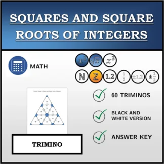 Trimino: Squares and Square Roots of Integers